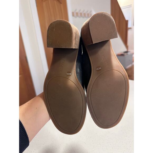 Sole Society Black Slip On Open Toe Heels Women's Size 8 - Picture 6 of 7